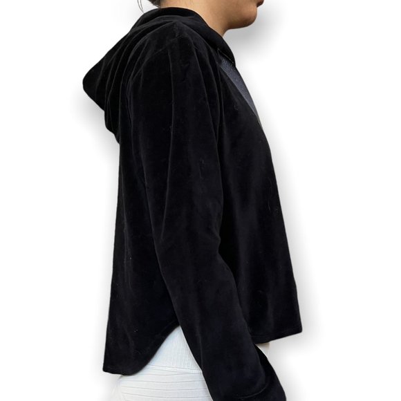 Heroine Sport Black Velour Hoodie - Picture 3 of 5